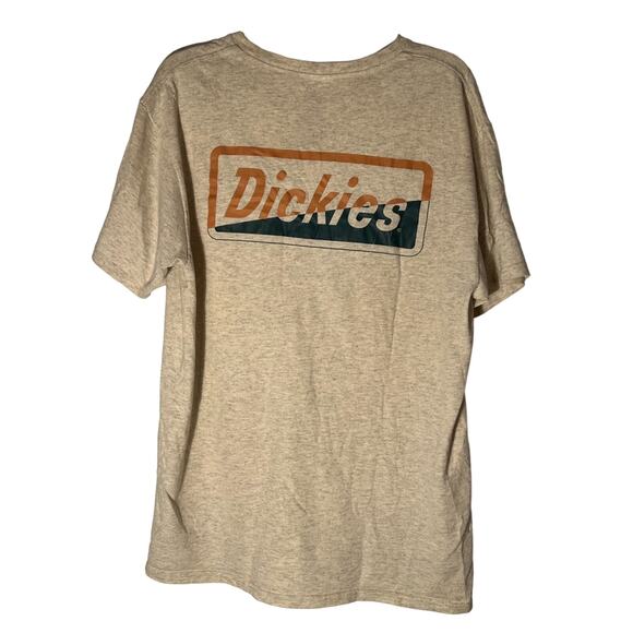 Dickies logo cream heather skateboarding t-shirt tee size medium - Picture 2 of 6